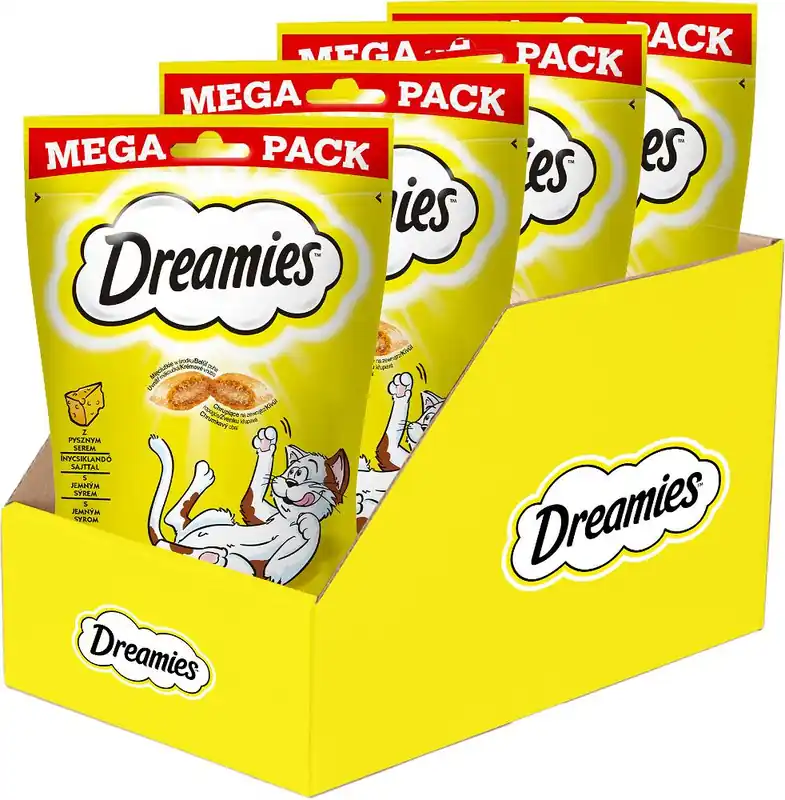 Tylko do końca tygodnia Dreamies Przysmak z pysznym serem dla kota 4x180g OPAKOWANIE ZBIORCZE