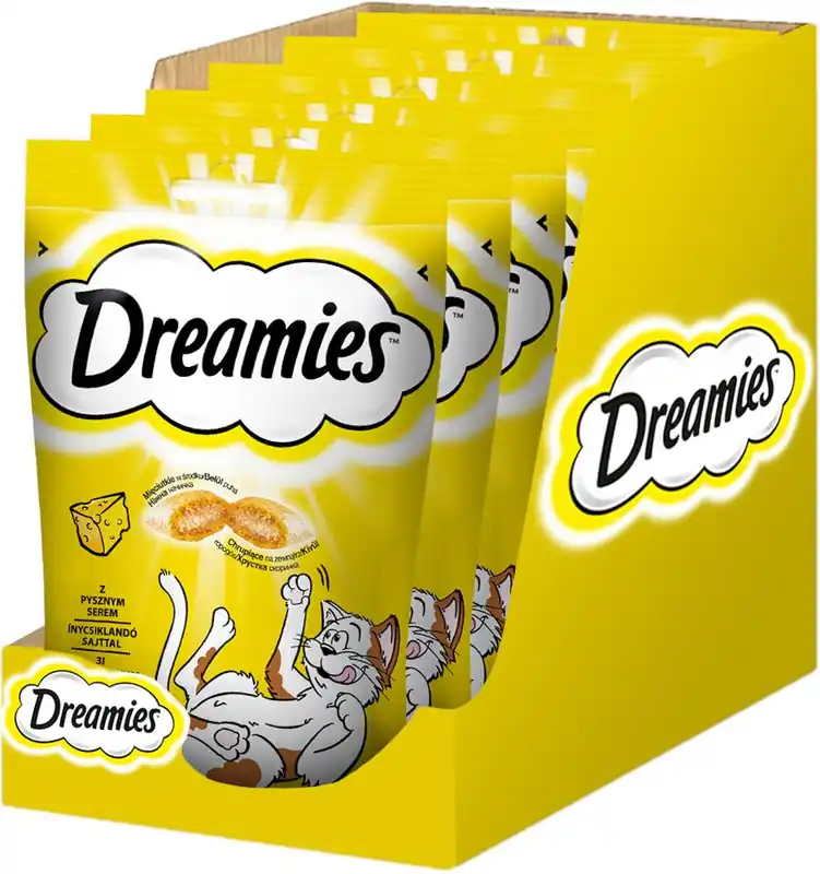 Dreamies Przysmak z pysznym serem dla kota 6x60g OPAKOWANIE ZBIORCZE Obniżka ceny