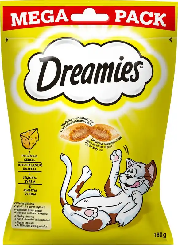 Dreamies Przysmak z pysznym serem dla kota op. 180g Szybka wysyłka