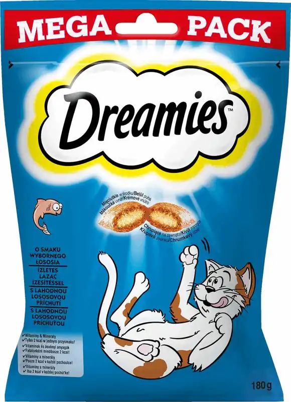 Cena promocyjna Dreamies Przysmak z wybornym łososiem dla kota op. 180g