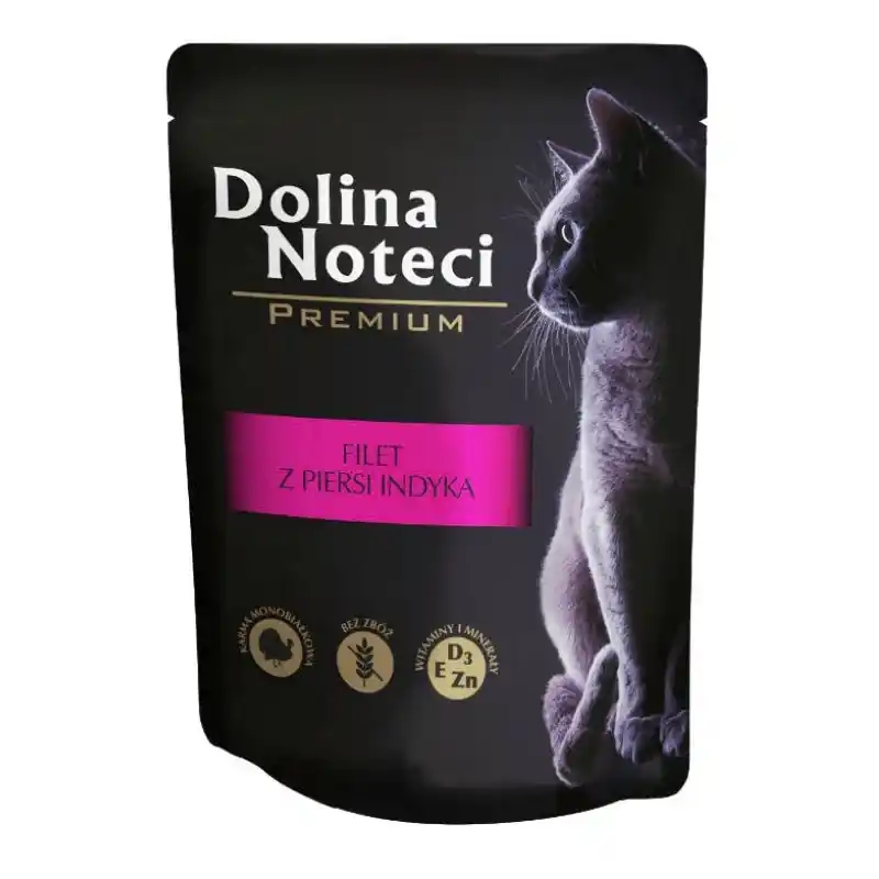 Zamów dziś DOLINA NOTECI Filet z indyka dla kota 85g (saszetka)