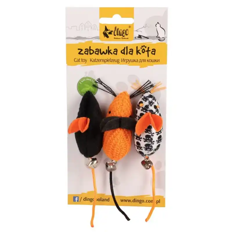 Bezpieczna płatność DINGO Zabawka Halloween - Myszki z Salem 3 szt.