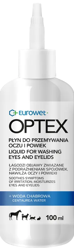 Wybór klientów Eurowet Optex Płyn do przemywania oczu i powiek dla psa i kota 100ml