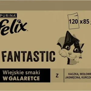 Ograniczona ilość Felix Fantastic Countryside Selection Karma w galaretce dla kota 120x85g
