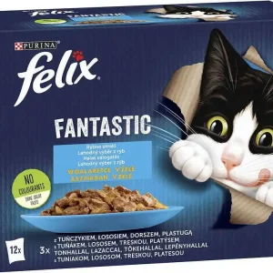Ekspresowa dostawa Felix Fantastic Rybne smaki Karma w galaretce dla kota 12x85g
