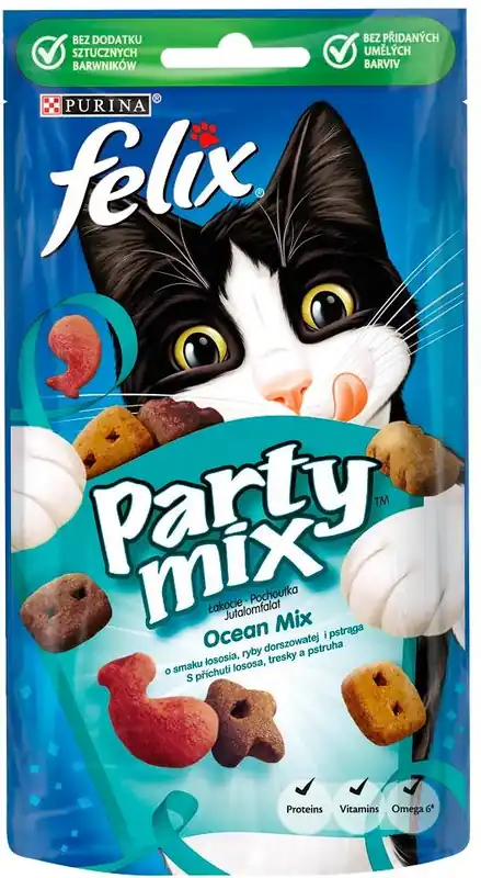Felix Przysmak Party Mix Ocean Mix Przysmak dla kota op. 60g Szybka dostawa