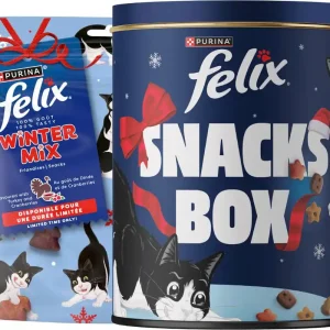 Rabat Felix Przysmak Winter Mix z indykiem i żurawiną dla kota op. 200g EDYCJA ŚWIĄTECZNA + Puszka na przysmaki GRATIS