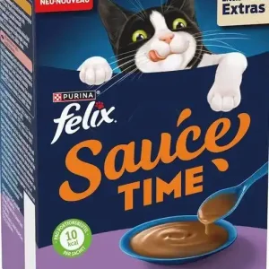 Felix Sauce Time Karma z kurczakiem i łososiem dla kota 6x40g Tylko dziś