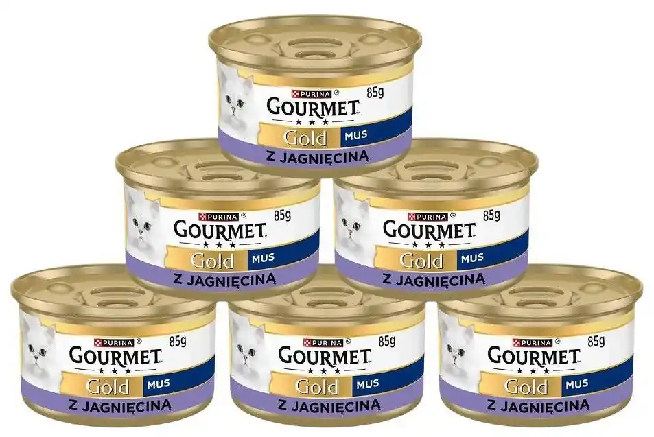 Gourmet Gold Karma z jagnięicną w postaci musu dla kota 12x85g PAKIET Najlepsza cena