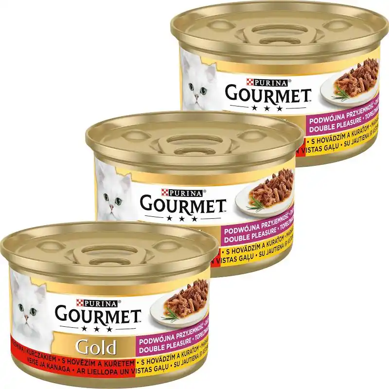 Gourmet Gold Karma z wołowiną i kurczakiem w sosie dla kota 12x85g PAKIET Sprawdź teraz