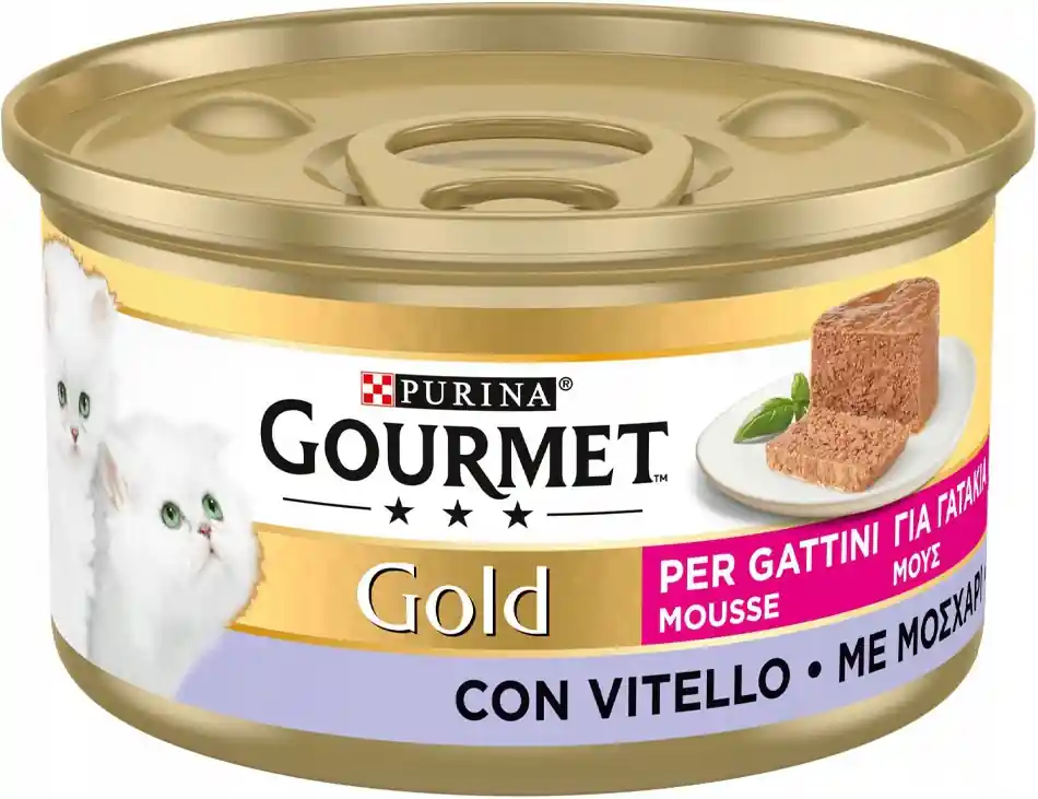 Ostatnie sztuki Gourmet Gold Kitten Karma z cielęciną w postaci musu dla kociąt 85g