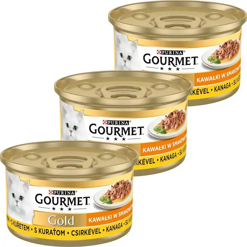 Cena promocyjna Gourmet Gold Sauce Delight Karma z kurczakiem dla kota 12x85g PAKIET