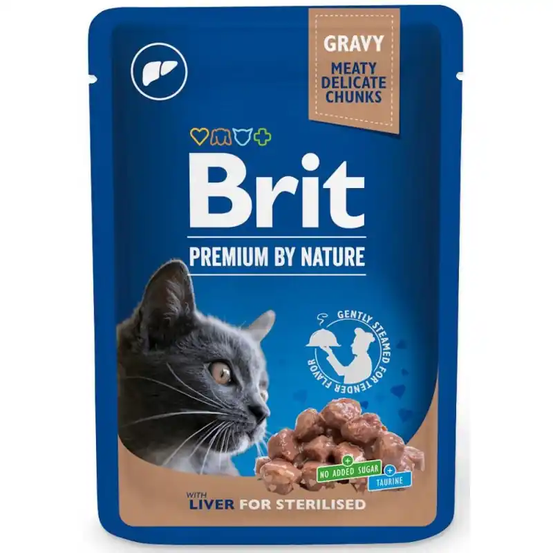 Darmowy zwrot BRIT PREMIUM CAT Wątróbka dla kotów wysterylizowanych 100g