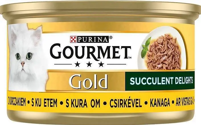 Ekspresowa dostawa Gourmet Gold Succulent Delights Karma z kurczakiem w sosie dla kota 85g