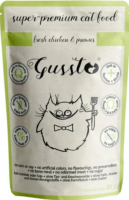 Dodaj do koszyka Gussto Fresh Chicken & Prawns Karma z kurczakiem dla kota 85g
