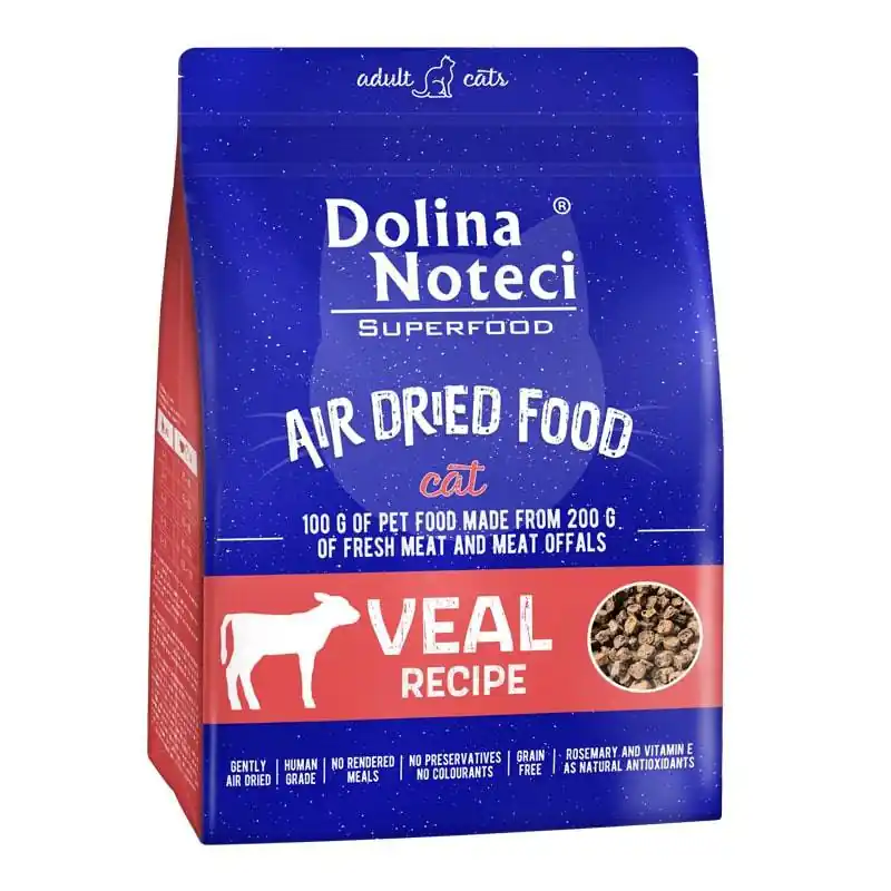 Tylko do końca tygodnia DOLINA NOTECI Superfood Danie z Cielęciny - karma suszona dla kota 1kg