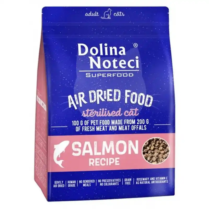 Oferta DOLINA NOTECI Superfood Sterilised Danie z Łososia - karma suszona dla kota 1kg