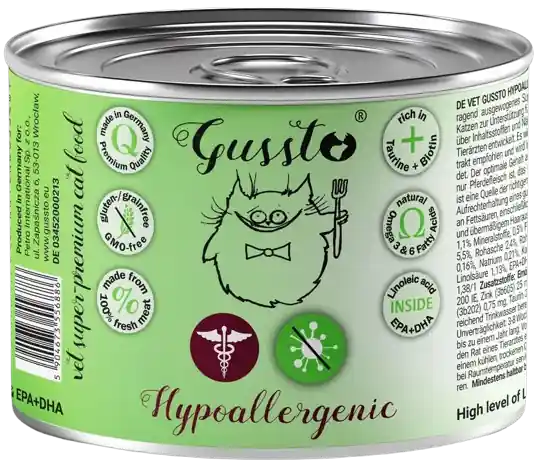 Gussto Fresh Kot Vet Hypoallegrenic Karma z koniną 200g Rabat
