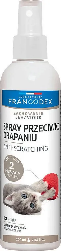 Bezpieczna płatność Francodex Anti Scratch dla psa i kota Płyn przeciw drapaniu 200ml