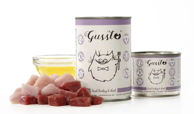 Gussto Fresh Turkey&Duck Karma z indykiem i kaczką dla kota 200g Tani
