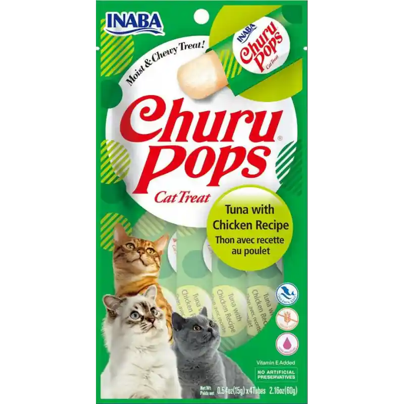 INABA Cat Churu kremowy przysmak w postaci galaretki dla kota tuńczyk z kurczakiem 4x15g (60g) Ekspresowa dostawa