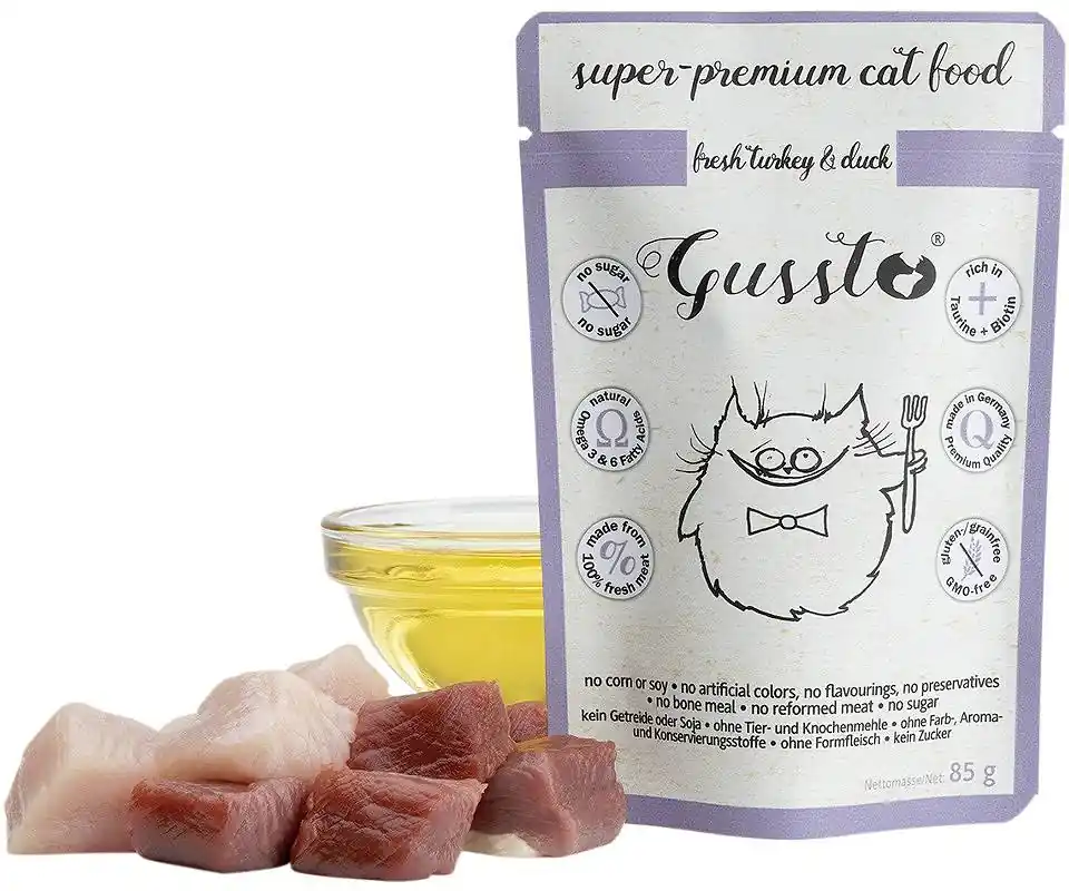 Ostatnia szansa Gussto Fresh Turkey&Duck Karma z indykiem i kaczką dla kota 85g