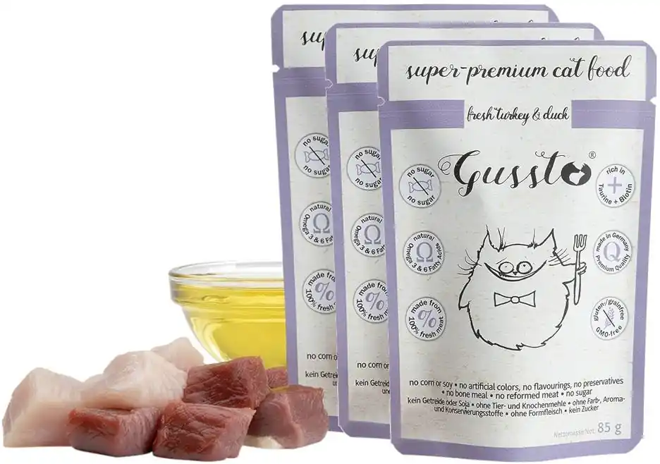 Kup online Gussto Fresh Turkey&Duck Karma z indykiem i kaczką dla kota 8x85g PAKIET