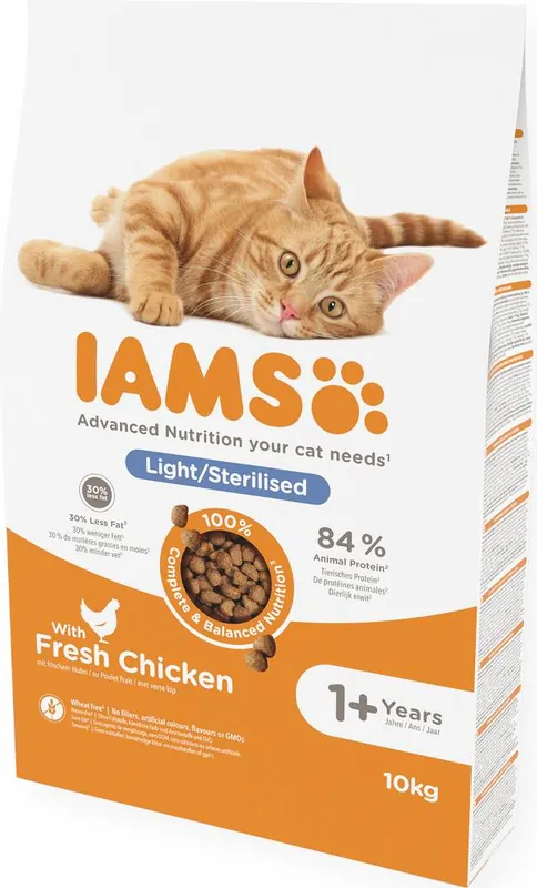IAMS Cat Adult Sterilised Karma dla kota 10kg Łatwy zwrot