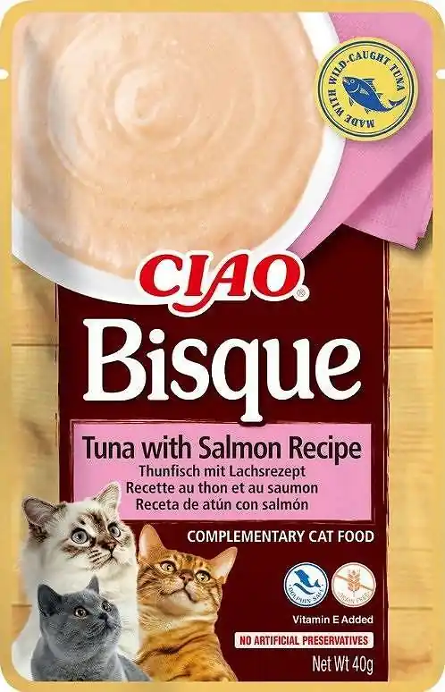Inaba Ciao Bisque Tuna with Salmon Recipe Karma dla kota 40g Bestseller