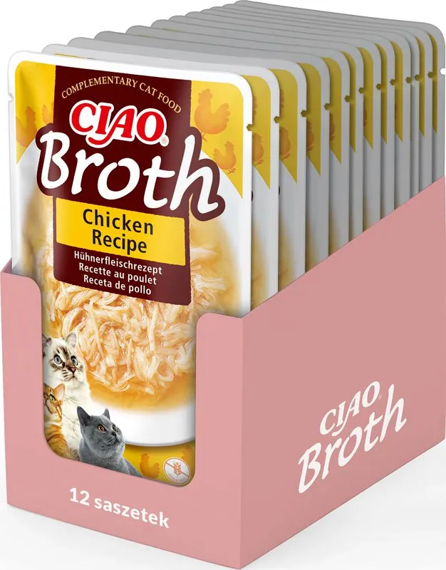 Dodaj do koszyka Inaba Ciao Broth Chicken Recipe Karma dla kota 12x40g PAKIET