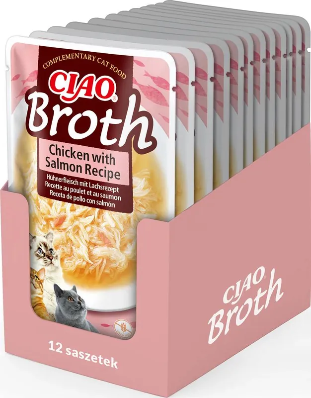 Inaba Ciao Broth Chicken with Salmon Karma dla kota 12x40g PAKIET Kup teraz