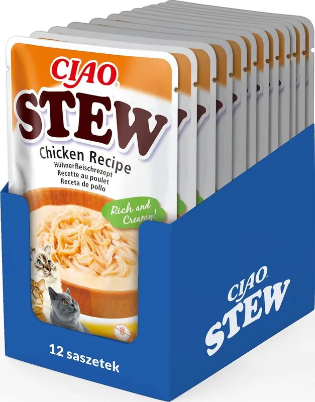 Inaba Ciao Stew Chicken Karma z kurczakiem dla kota 12x40g PAKIET Najlepsza cena