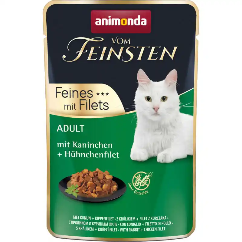 ANIMONDA Cat Vom Feinsten Adult - filet z królika i kurczaka 85g (saszetka) Obniżka ceny