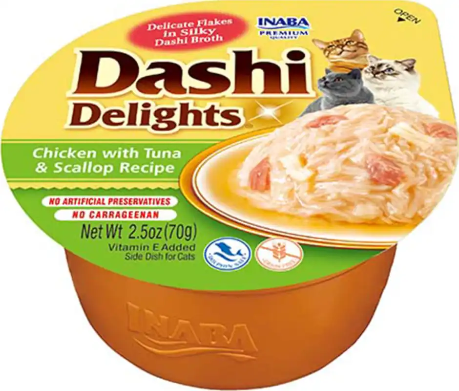 Tylko dziś Inaba Ciao Dashi Delights Chicken, Tuna&Scallop Karma z kurczakiem i tuńczykiem dla kota 70g