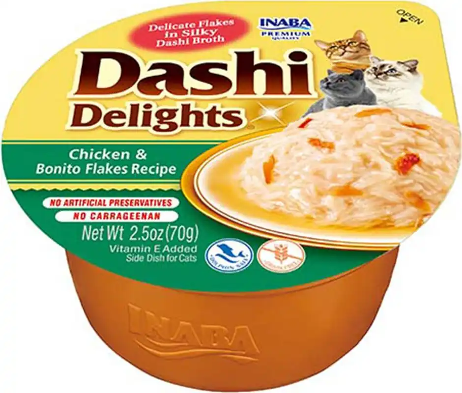Niska cena Inaba Ciao Dashi Delights Chicken&Bonito Flakes Karma z kurczakiem i płatkami bonito dla kota 70g