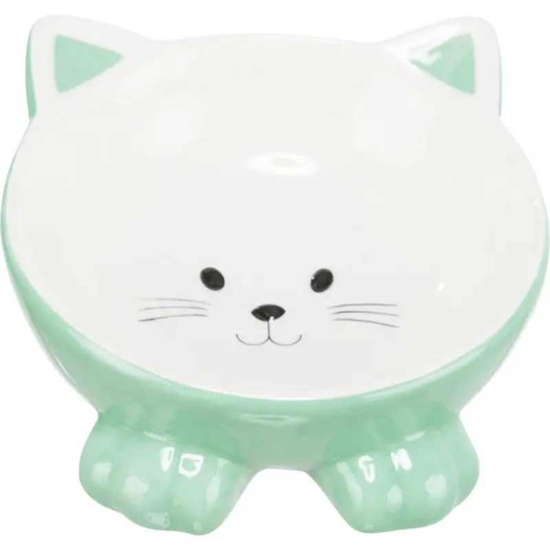TRIXIE Miska ceramiczna w kształcie kota 150ml / 14 cm Premium