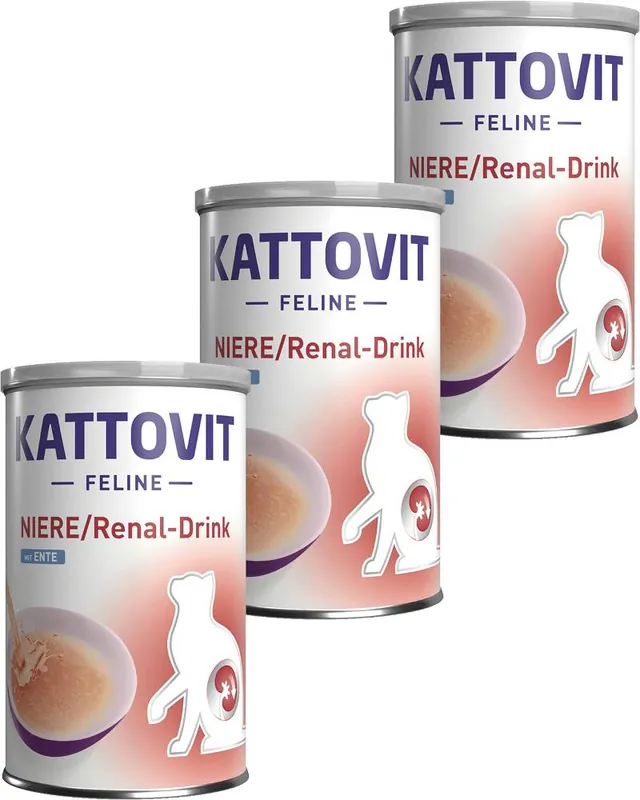 Nowość Kattovit Feline Renal Drink Karma z kaczką (Ente) dla kota op. 6x135ml PAKIET
