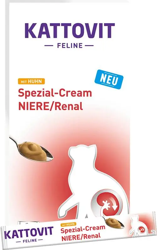 Ostatnia szansa Kattovit Feline Spezial-Cream Renal Pasta z kurczakiem (Huhn) dla kota op. 6x15g