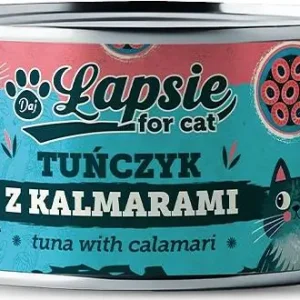 Łapsie Adult Karma z tuńczykiem i kalmarami dla kota 80g Popularny