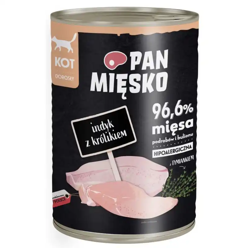 Kup online PAN MIĘSKO Indyk z Królikiem dla kota