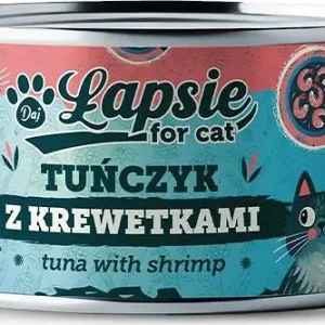 Łapsie Adult Karma z tuńczykiem i krewetkami dla kota 80g Oferta