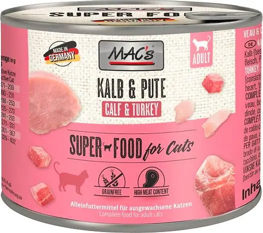 Mac‘s Cat Adult Karma z cielęciną i indykiem dla kota 200g Super okazja