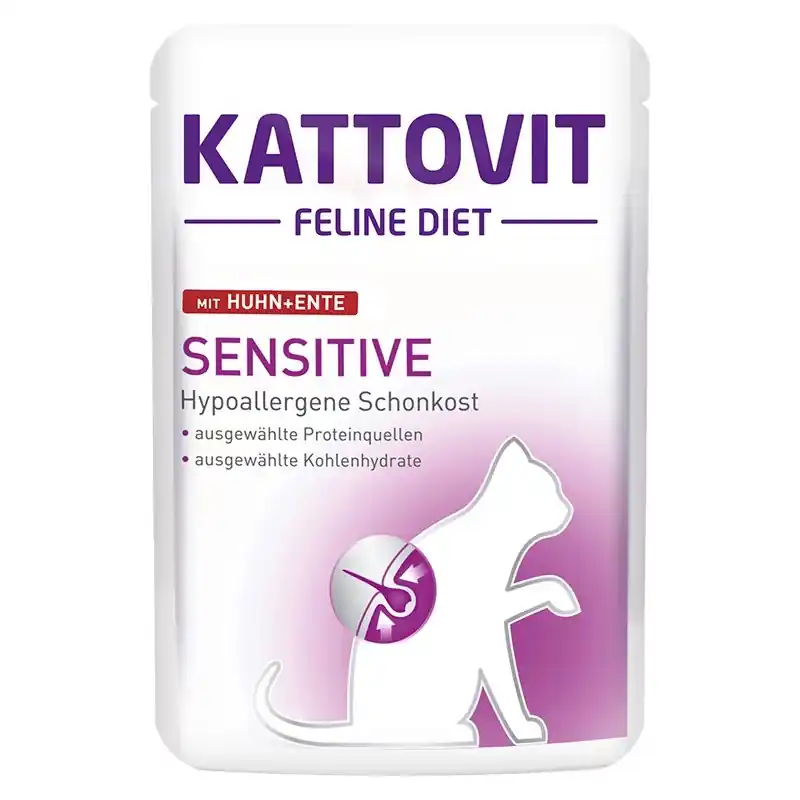 KATTOVIT Feline Diet Sensitive Kurczak i kaczka 85g (saszetka) Wybór klientów