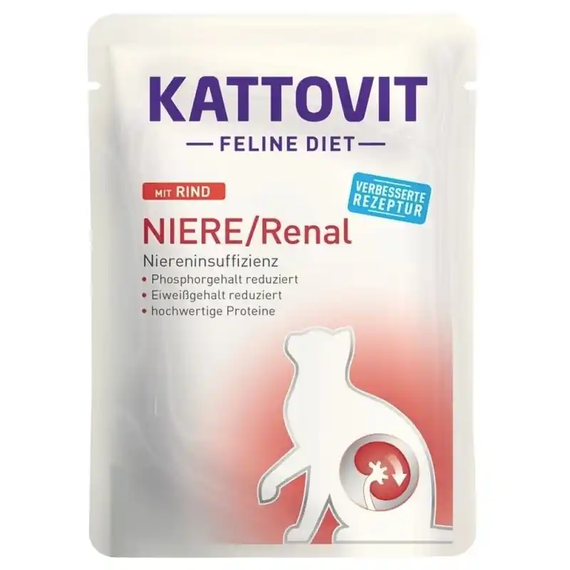 KATTOVIT Feline Diet Renal Wołowina 85g (saszetka) Bezpieczna płatność
