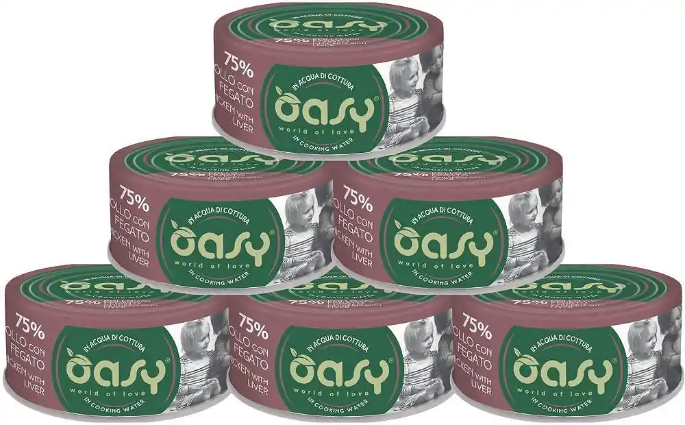 Promocja Oasy More Love Chicken Liver Adult Karma z kurczakiem i wątróbką dla kota 24x70g PAKIET