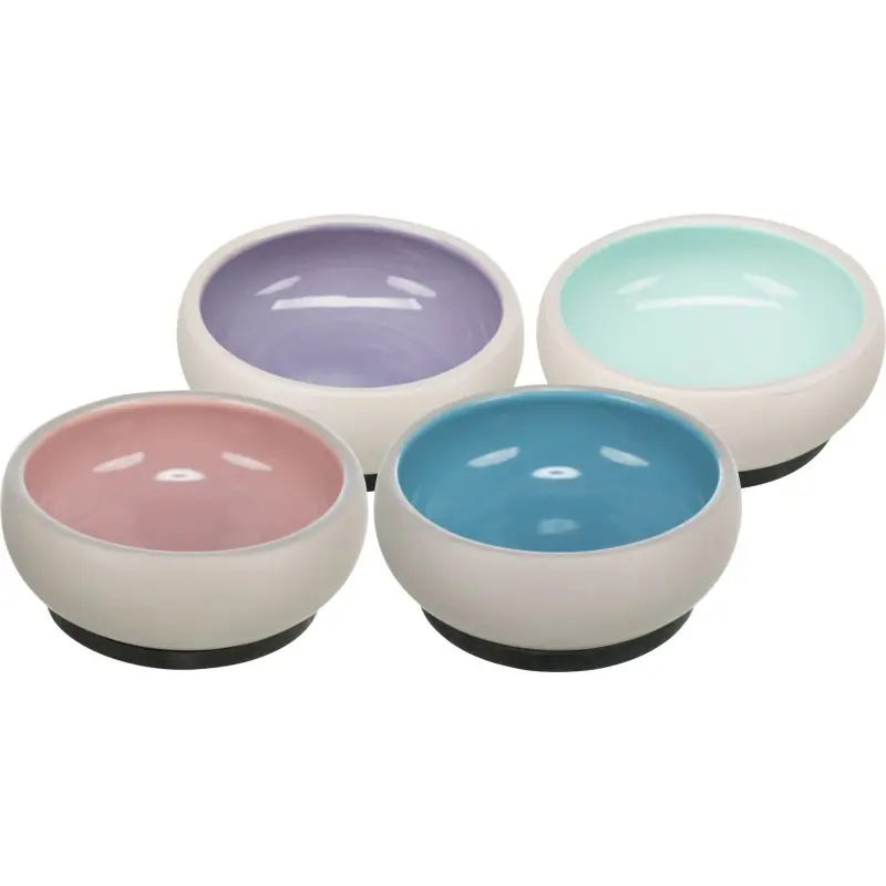 TRIXIE Ceramiczna miska z gumową podstawą dla kota 0,3 l / śr. 11 cm Bezpieczna płatność