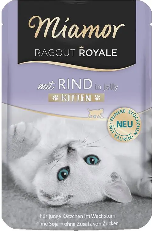 Do wyczerpania zapasów Miamor Ragout Royale Kitten Karma z wołowiną dla kociąt 100g
