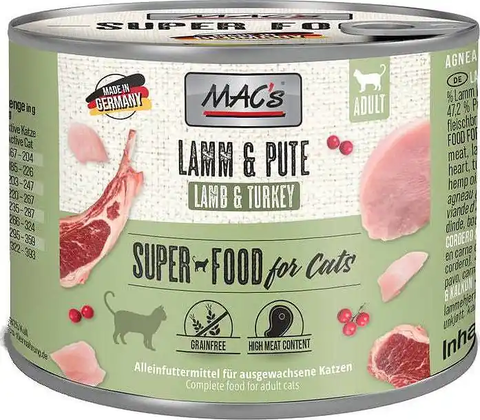 Mac‘s Cat Adult Karma z jagnięciną i indykiem dla kota 200g Okazja