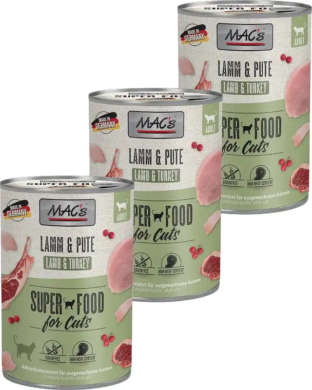 Cena promocyjna Mac‘s Cat Adult Karma z jagnięciną i indykiem dla kota 6x400g PAKIET