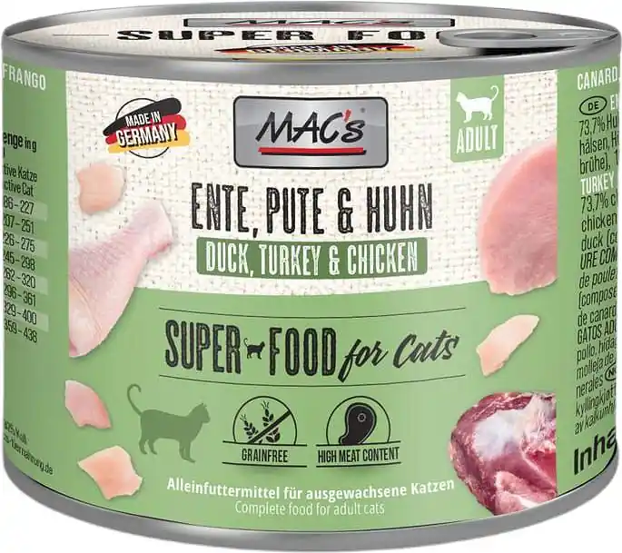 Mac‘s Cat Adult Karma z kaczką, indykiem i kurczakiem dla kota 200g Dodaj do koszyka
